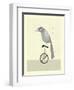 Lazy Bird-Jazzberry Blue-Framed Art Print