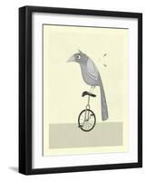 Lazy Bird-Jazzberry Blue-Framed Art Print