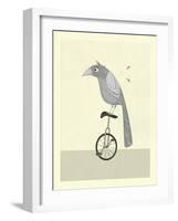 Lazy Bird-Jazzberry Blue-Framed Art Print