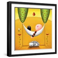 Lazy Bones-Jo Parry-Framed Art Print