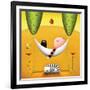 Lazy Bones-Jo Parry-Framed Art Print