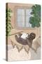 Lazy sloth in hammock-Sarah Manovski-Stretched Canvas
