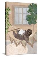 Lazy sloth in hammock-Sarah Manovski-Stretched Canvas