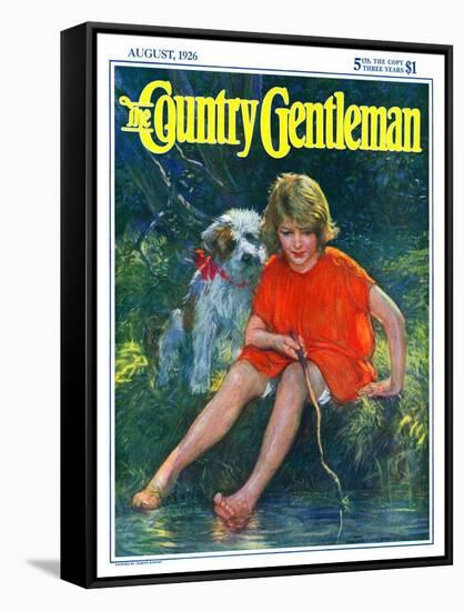 "Lazy Summer Day," Country Gentleman Cover, August 1, 1926-Joseph Simont-Framed Stretched Canvas