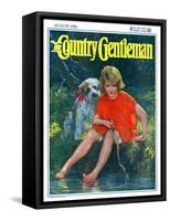 "Lazy Summer Day," Country Gentleman Cover, August 1, 1926-Joseph Simont-Framed Stretched Canvas