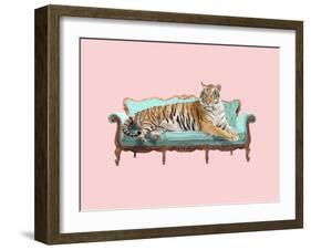 Lazy Tiger-Robert Farkas-Framed Art Print