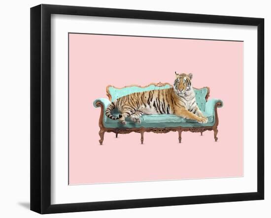 Lazy Tiger-Robert Farkas-Framed Art Print