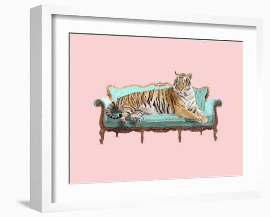 Lazy Tiger-Robert Farkas-Framed Art Print