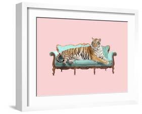 Lazy Tiger-Robert Farkas-Framed Art Print