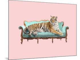 Lazy Tiger-Robert Farkas-Mounted Art Print