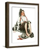 "Lazybones", September 6,1919-Norman Rockwell-Framed Giclee Print