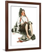 "Lazybones", September 6,1919-Norman Rockwell-Framed Giclee Print