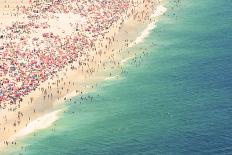 Aerial Summer View of Crowded Ipanema Beach of Rio De Janeiro Brazil Shoreline from Above-LazyLlama-Photographic Print