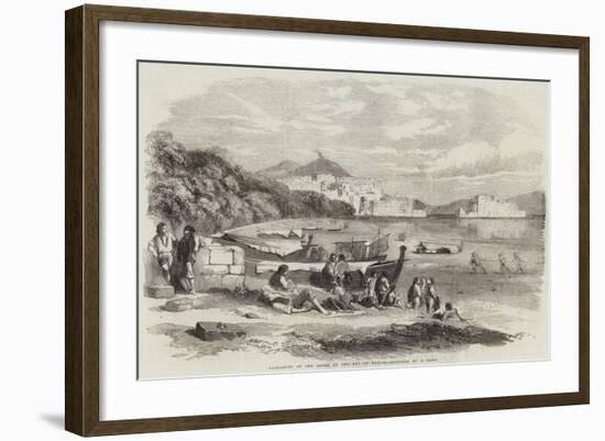 Lazzaroni on the Shore of the Bay of Naples-Samuel Read-Framed Giclee Print