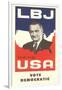 LBJ, Vote Democratic Election Poster-null-Framed Art Print