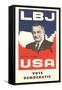 LBJ, Vote Democratic Election Poster-null-Framed Stretched Canvas