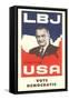 LBJ, Vote Democratic Election Poster-null-Framed Stretched Canvas