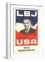 LBJ, Vote Democratic Election Poster-null-Framed Art Print