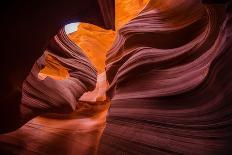 Beautiful Wide Angle View of Amazing Sandstone Formations in Famous Antelope Canyon-lbryan-Photographic Print