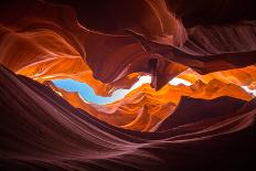 Beautiful Wide Angle View of Amazing Sandstone Formations in Famous Antelope Canyon-lbryan-Stretched Canvas