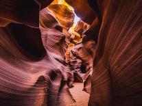 Beautiful Wide Angle View of Amazing Sandstone Formations in Famous Antelope Canyon-lbryan-Photographic Print