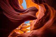 Beautiful Wide Angle View of Amazing Sandstone Formations in Famous Antelope Canyon-lbryan-Photographic Print