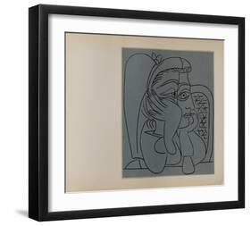 LC - Femme accoudée-Pablo Picasso-Framed Premium Edition