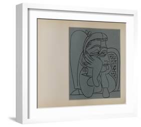 LC - Femme accoudée-Pablo Picasso-Framed Premium Edition