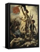 Le 28 juillet 1830 : la Liberté guidant le peuple-Eugene Delacroix-Framed Stretched Canvas