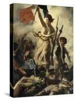 Le 28 juillet 1830 : la Liberté guidant le peuple-Eugene Delacroix-Stretched Canvas