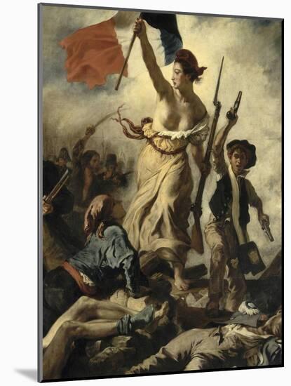 Le 28 juillet 1830 : la Liberté guidant le peuple-Eugene Delacroix-Mounted Giclee Print