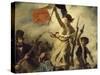 Le 28 juillet 1830 : la Liberté guidant le peuple-Eugene Delacroix-Stretched Canvas