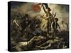 Le 28 juillet 1830 : la Liberté guidant le peuple-Eugene Delacroix-Stretched Canvas