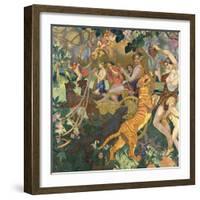 Le Bacchanale du Tigre Royal-Maurice Denis-Framed Giclee Print