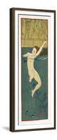 Le Bain, Illustration from Les Chansons De Bilitis, by Pierre Louys, Pub. 1922 (Pochoir Print)-Georges Barbier-Framed Premium Giclee Print