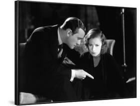 Le Baiser by Jacques Feyder with Conrad Nage and Greta Garbo, 1929 (b/w photo)-null-Framed Photo