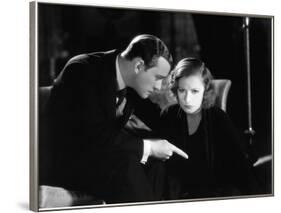 Le Baiser by Jacques Feyder with Conrad Nage and Greta Garbo, 1929 (b/w photo)-null-Framed Photo