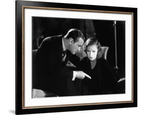 Le Baiser by Jacques Feyder with Conrad Nage and Greta Garbo, 1929 (b/w photo)-null-Framed Photo