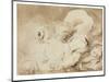 Le Baiser (The Kiss) (Black Chalk, Brush & Brown Ink with Brown Wash on Paper)-Jean-Honore Fragonard-Mounted Giclee Print