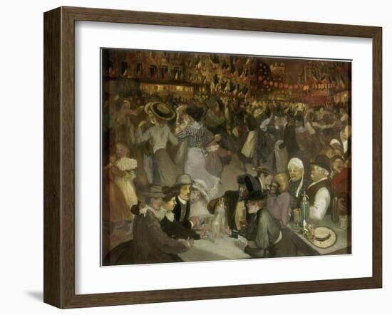 Le bal du 14 juillet-Théophile Alexandre Steinlen-Framed Giclee Print