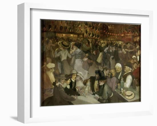 Le bal du 14 juillet-Théophile Alexandre Steinlen-Framed Giclee Print