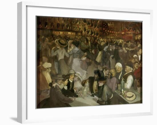 Le bal du 14 juillet-Théophile Alexandre Steinlen-Framed Giclee Print