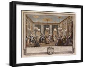 Le Bal Pare a Monsieur De Villemorien Fila, Engraved by L. Provost-Augustin De Saint-aubin-Framed Giclee Print