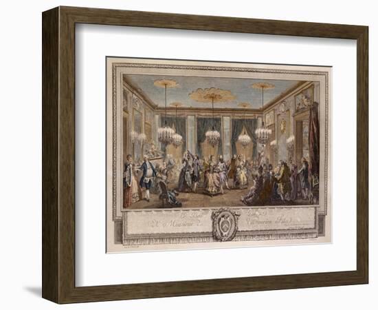 Le Bal Pare a Monsieur De Villemorien Fila, Engraved by L. Provost-Augustin De Saint-aubin-Framed Giclee Print