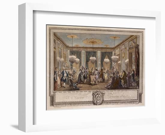 Le Bal Pare a Monsieur De Villemorien Fila, Engraved by L. Provost-Augustin De Saint-aubin-Framed Giclee Print