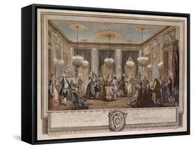 Le Bal Pare a Monsieur De Villemorien Fila, Engraved by L. Provost-Augustin De Saint-aubin-Framed Stretched Canvas