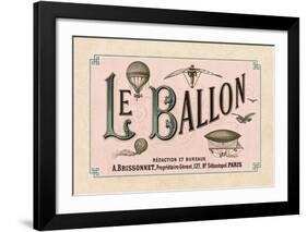 Le Ballon, ca. 1883-Vintage Reproduction-Framed Art Print