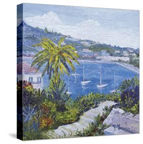 Le Banc de Pierre a Villefranche-Sur-Mer-Tania Forgione-Stretched Canvas