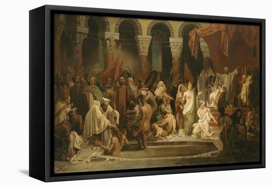 Le Baptême de Clovis-Jules Rigo-Framed Stretched Canvas