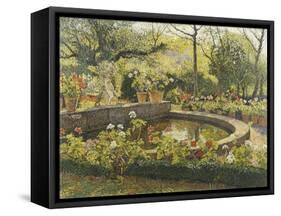 Le Bassin a Marquarol-Henri Martin-Framed Stretched Canvas